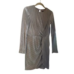 Gianna Bini Silver Long Sleeve Dress